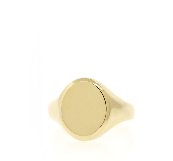 Large Gold Oval Pointer Ring