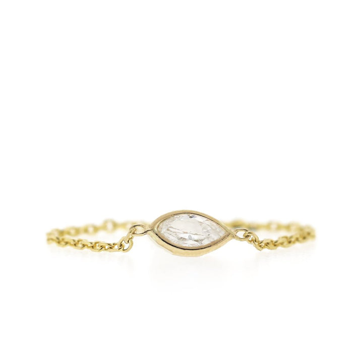 Marquise Diamond Chain Ring