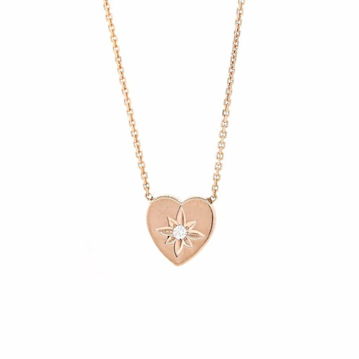 Petite Heart Starburst Necklace